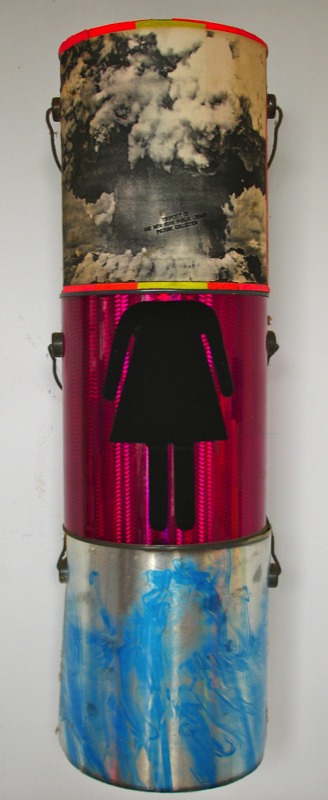 untitled 1992 paint cans, mylar ,velour paper