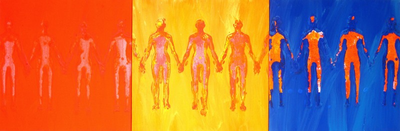 "The End the Beginning" 12" X 36" acrylic on canvas 2006