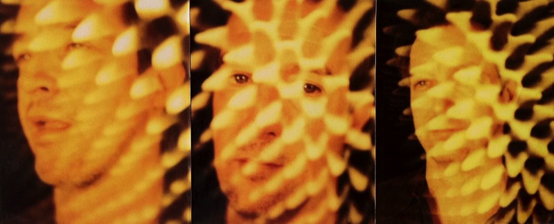 "Randy, composer" 2003 11" X 24" 3 bubblejet prints of double exposed polaroids