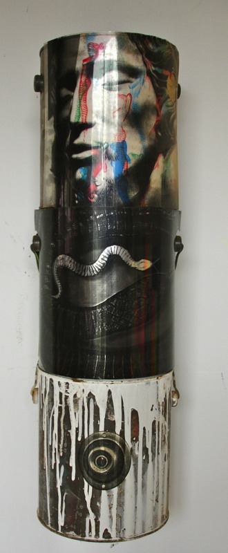 untirtled 1992 paint cans, mylar, vinyl and latex